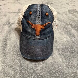 Texas Longhorns UT Denim Mesh SnapBack Wrangler‎ Colosseum Hat